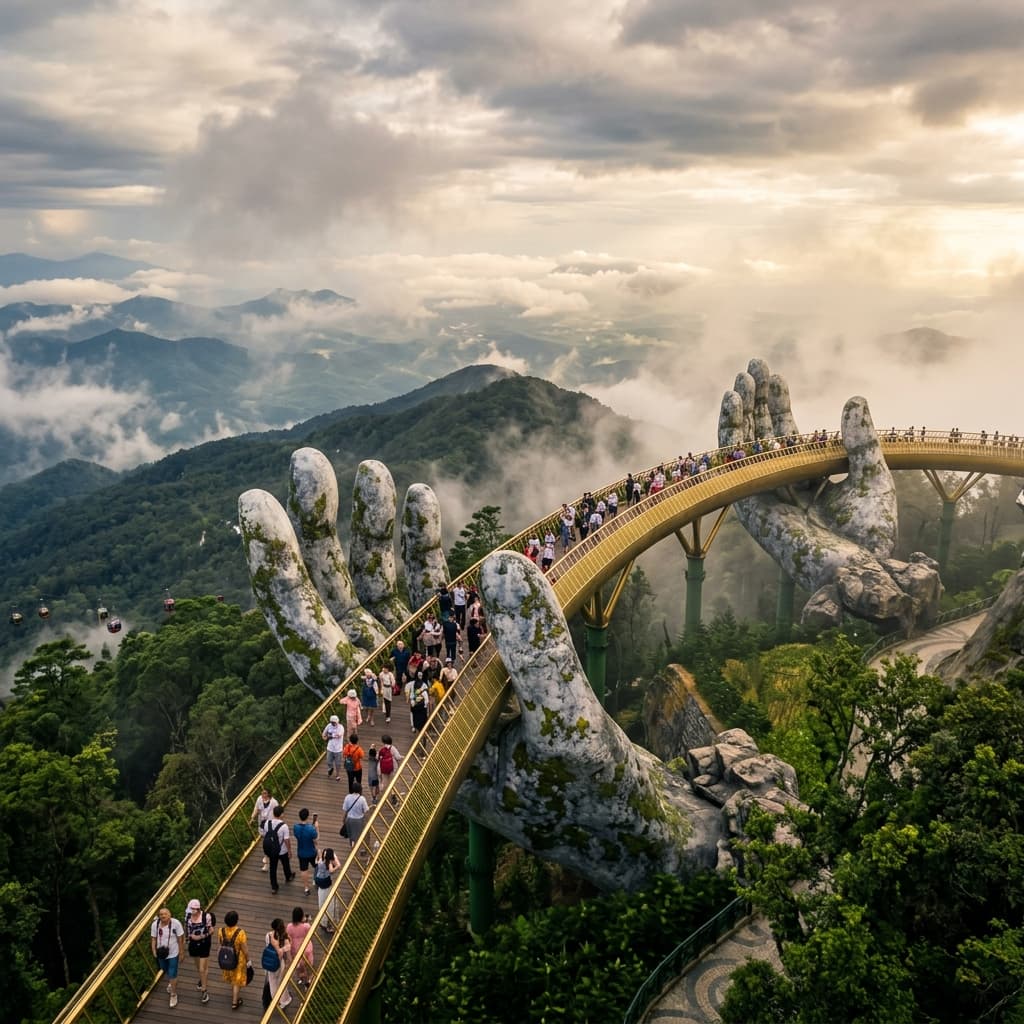 Bà Nà Hills: Cầu Vàng & Fantasy Park