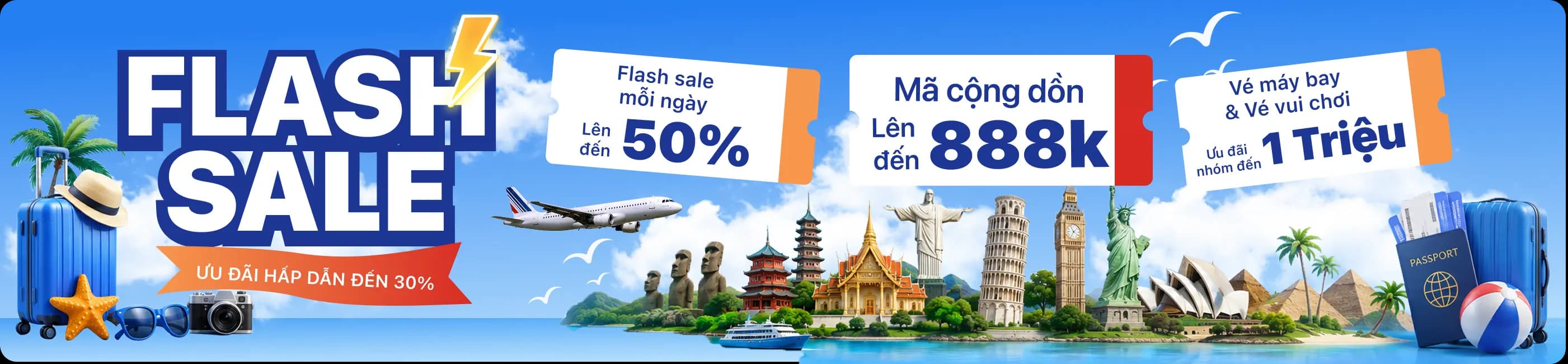 Flash sale – ưu đãi hấp dẫn đến 30%